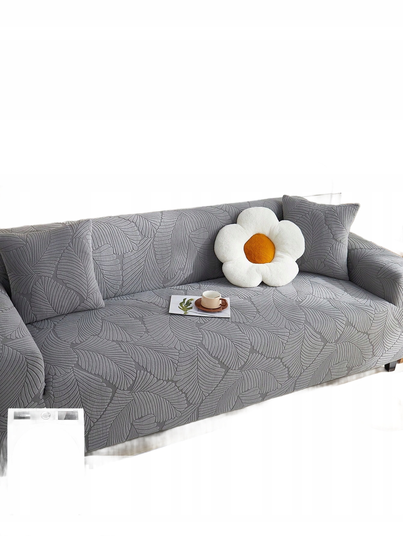 Shein Potah Na Pohovku Šedý Elastický Prošívaný 190*230 1LA