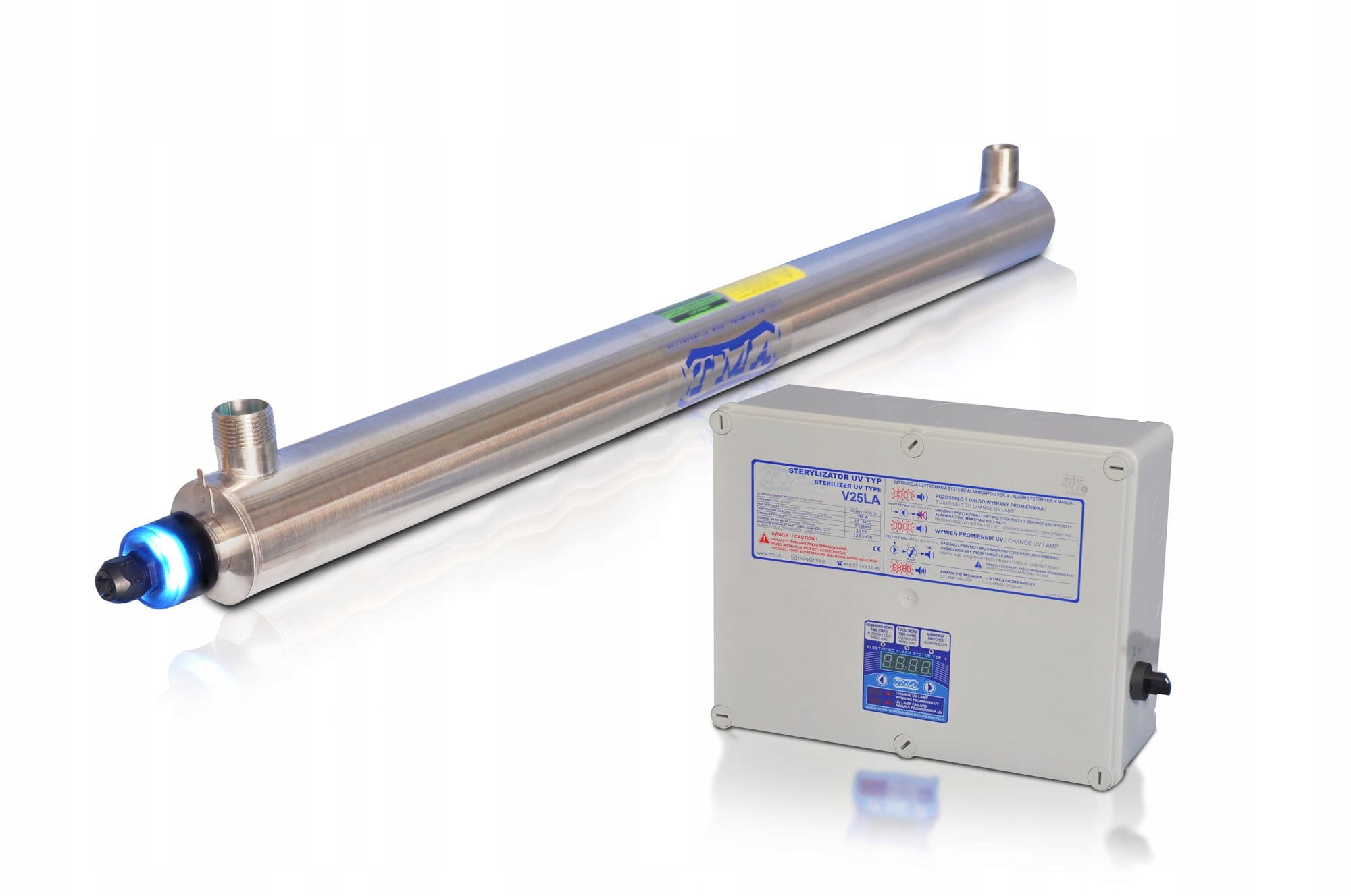 Uv lampa na sterilizáciu vody D8-S Tma 2,1 m3/h