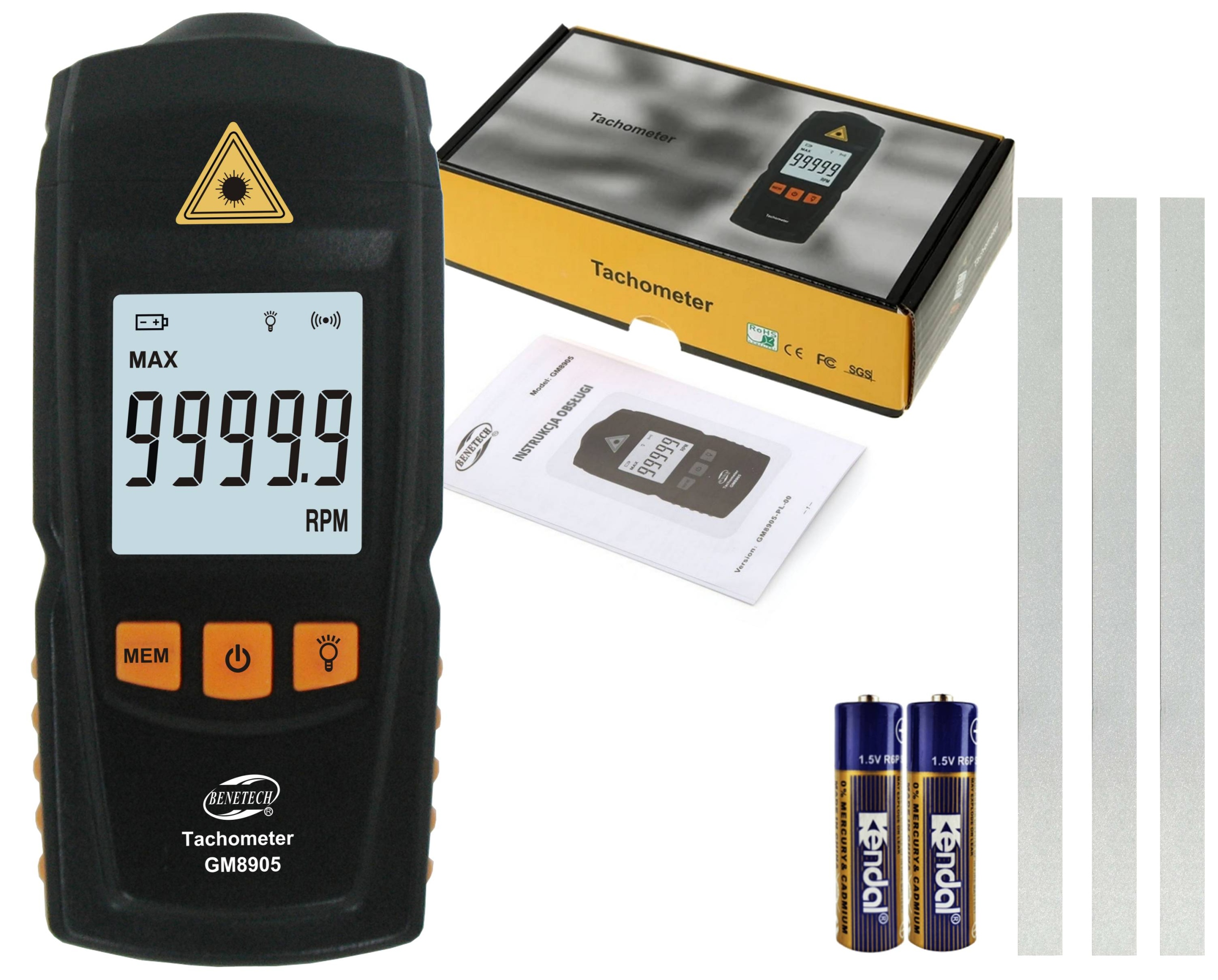 Benetech gm8905 оптический метод тахометр