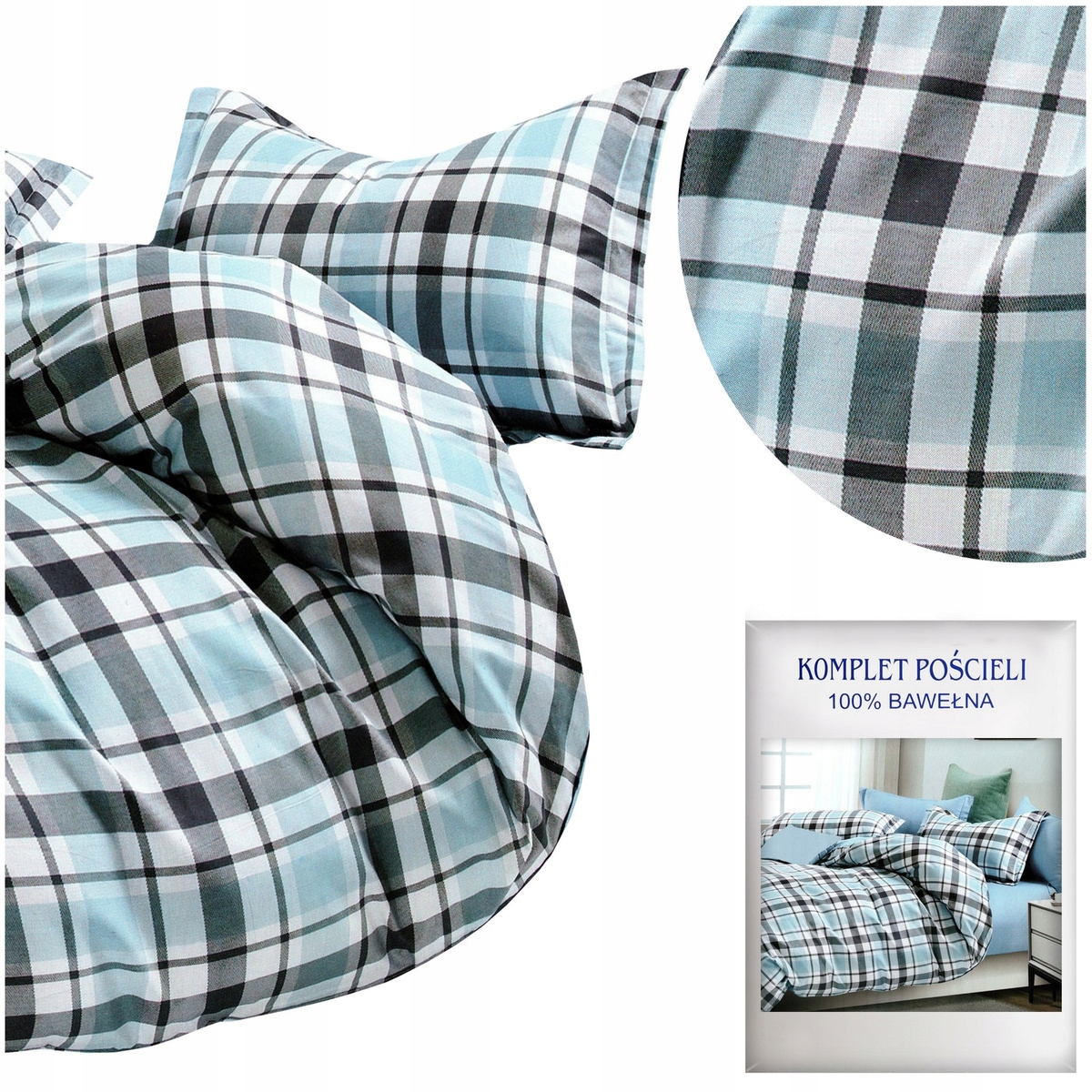 Posteľná Bielizeň 200x220 4 dielov Satén Bavlnená Aida Komplet Posteľná plachta