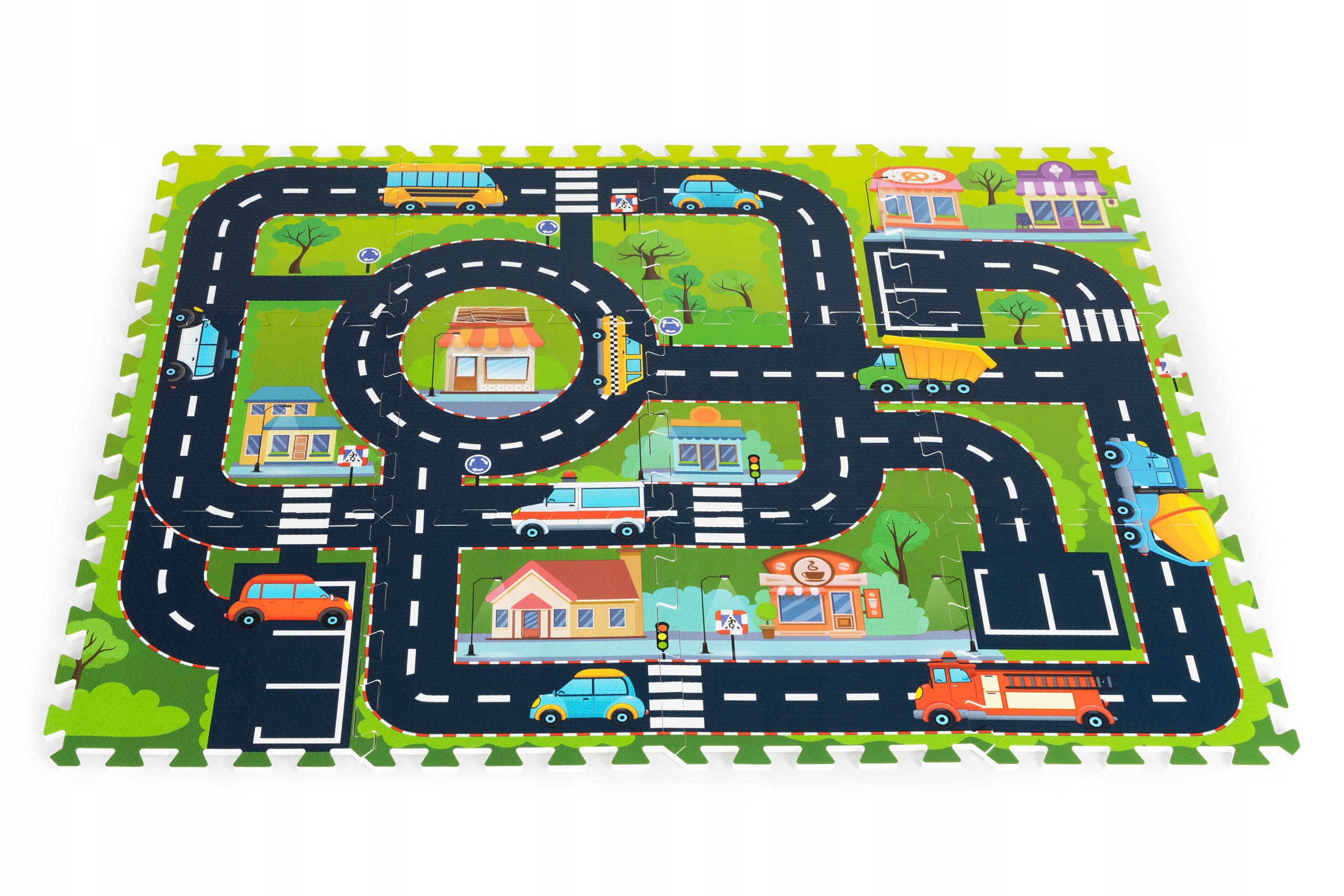 MATA PIANKOWA DLA DZIECI PUZZLE MIEJSKIE ULICE DROGA