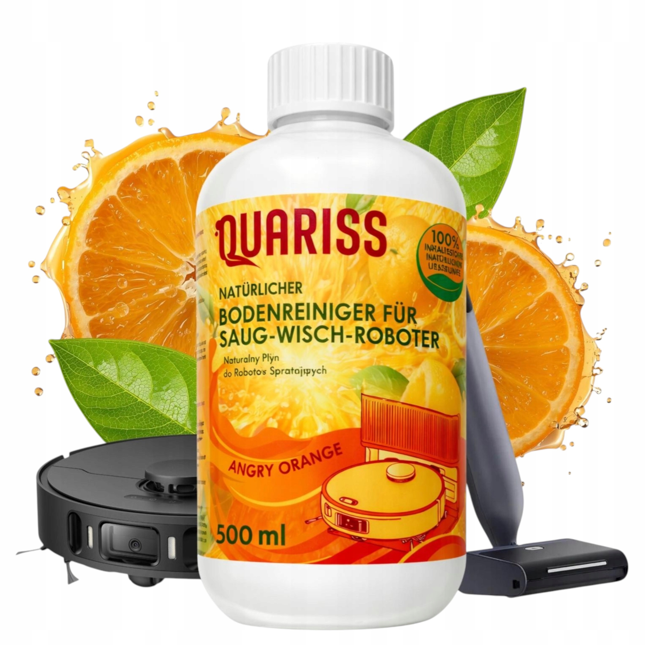 Naturalny Płyn do Robotów Sprzątających i Mopujących Angry Orange