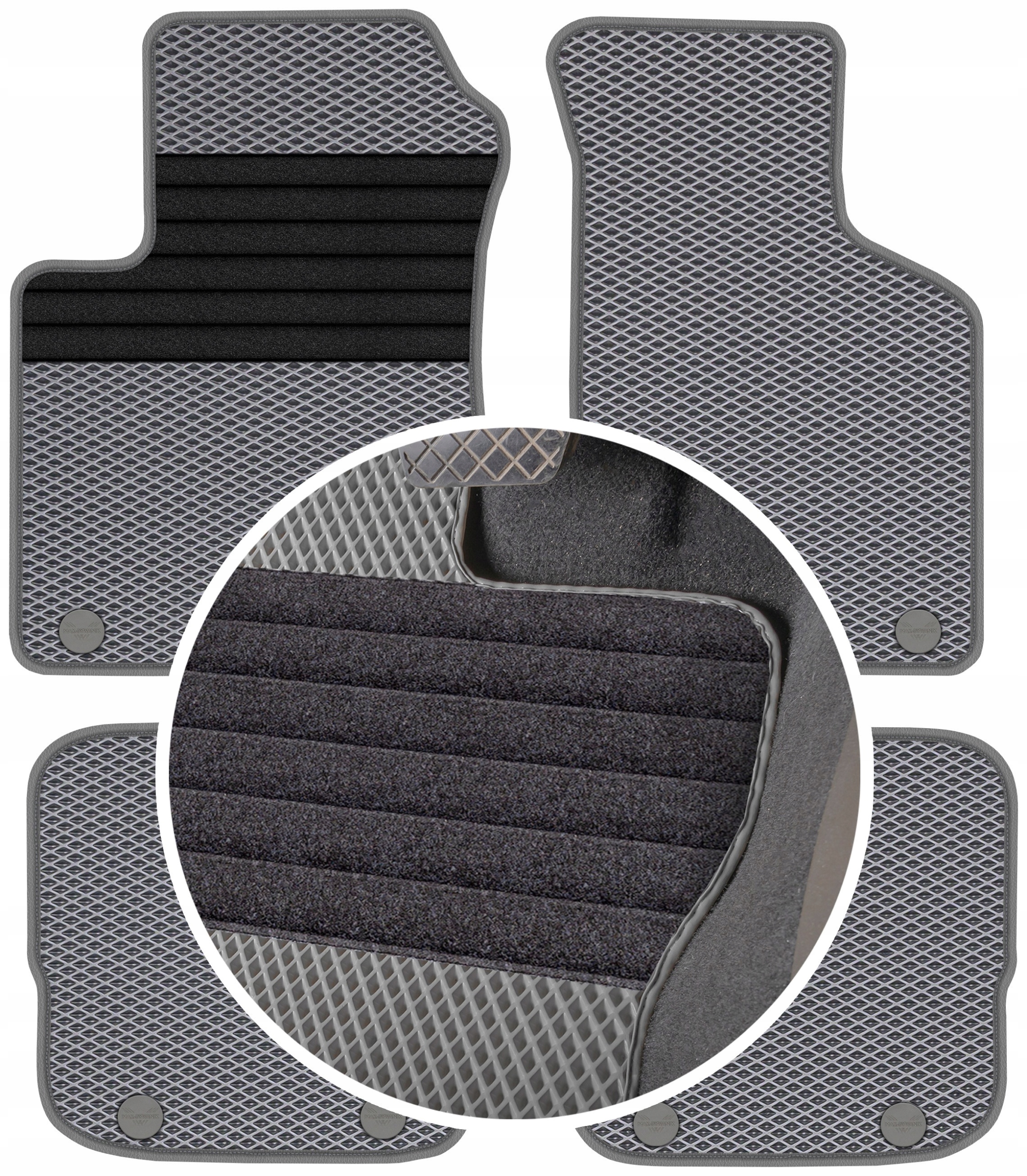 Audi A3 8L 1996-2003 Gumové koberce Eva Eternity Romby