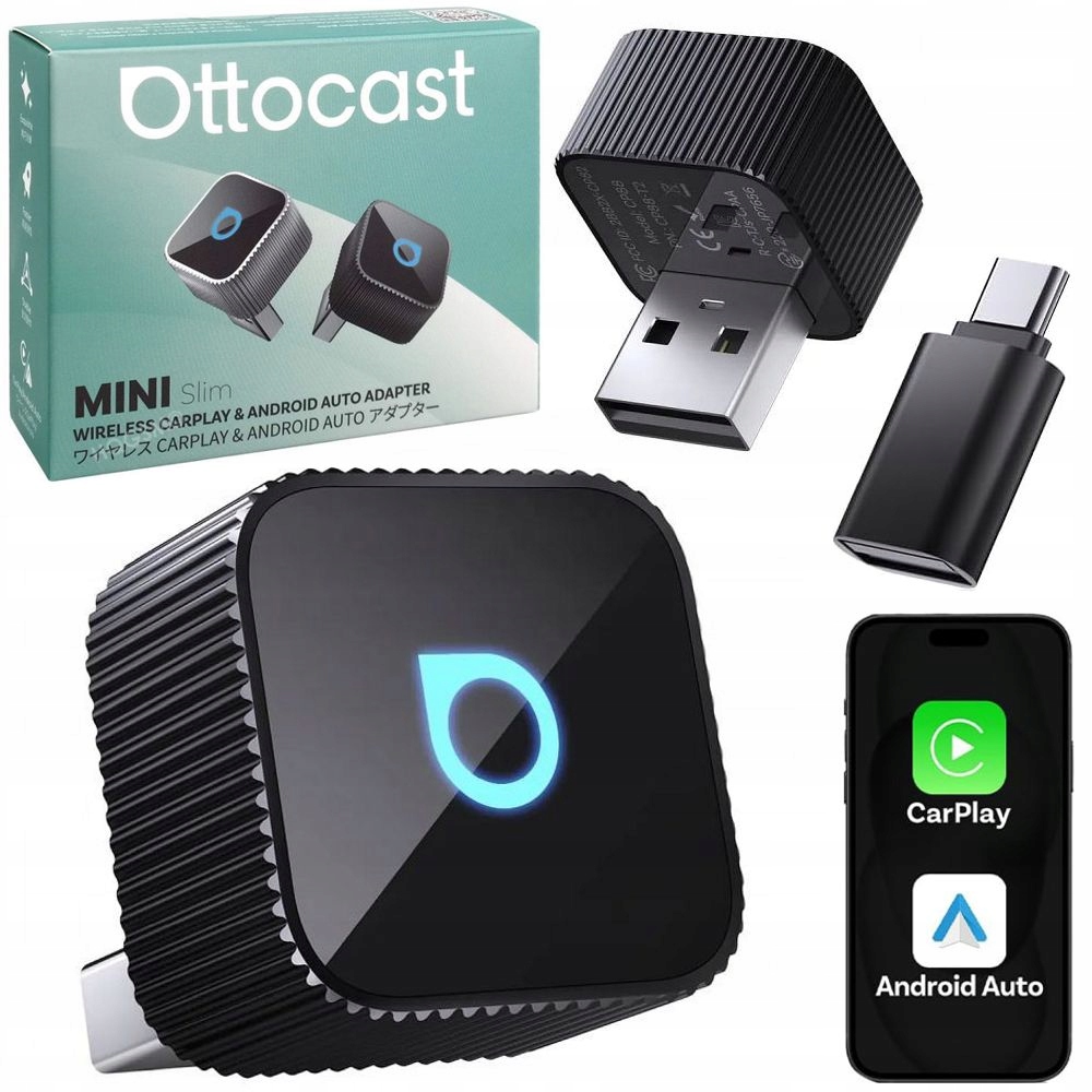 Bezdrátový adaptér Ottocast Mini do auta s Apple CarPlay a Android Auto