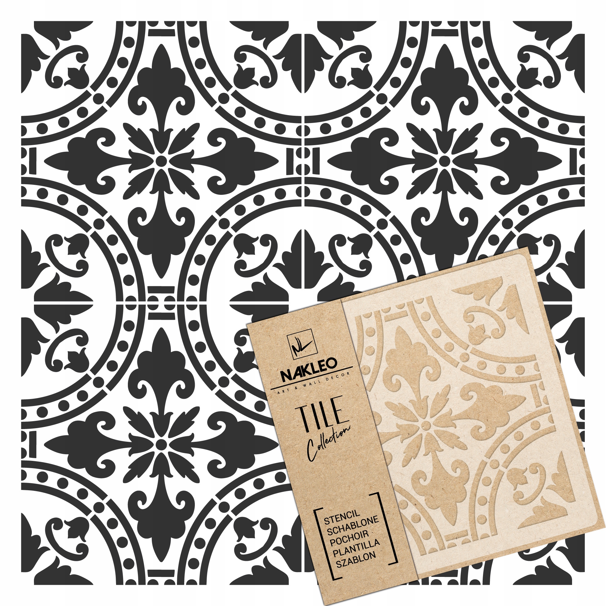 SZABLON MALARSKI do kafelków płytek ISNA 25x25