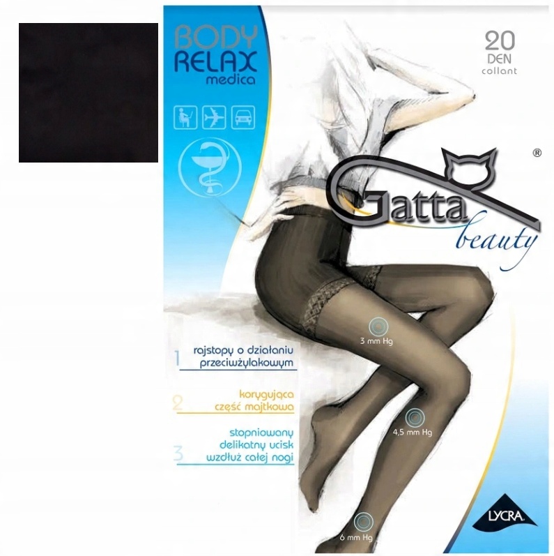 

Gatta rajstopy Body Relax Medica 20 den nero 4