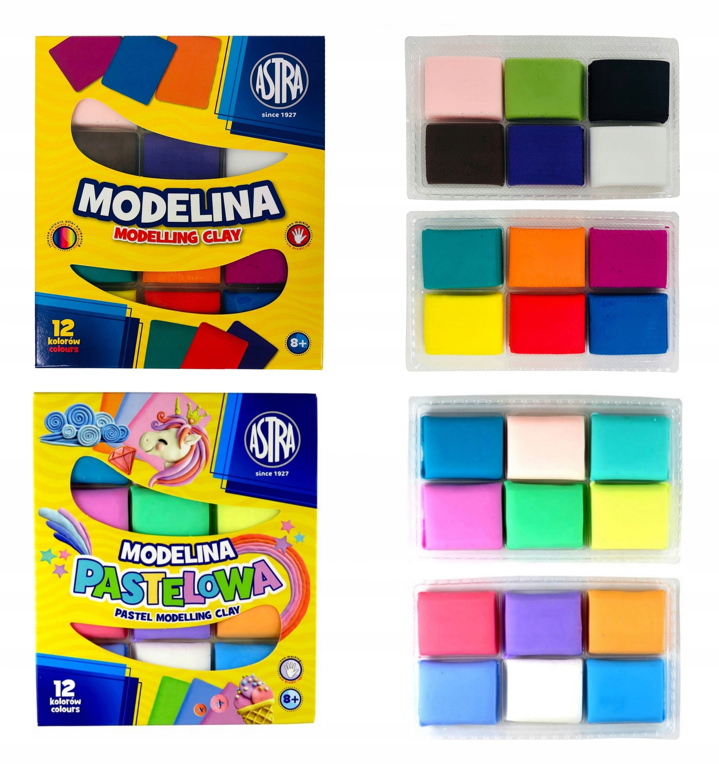 

modelina 24 podstawowe pastelowe Astra