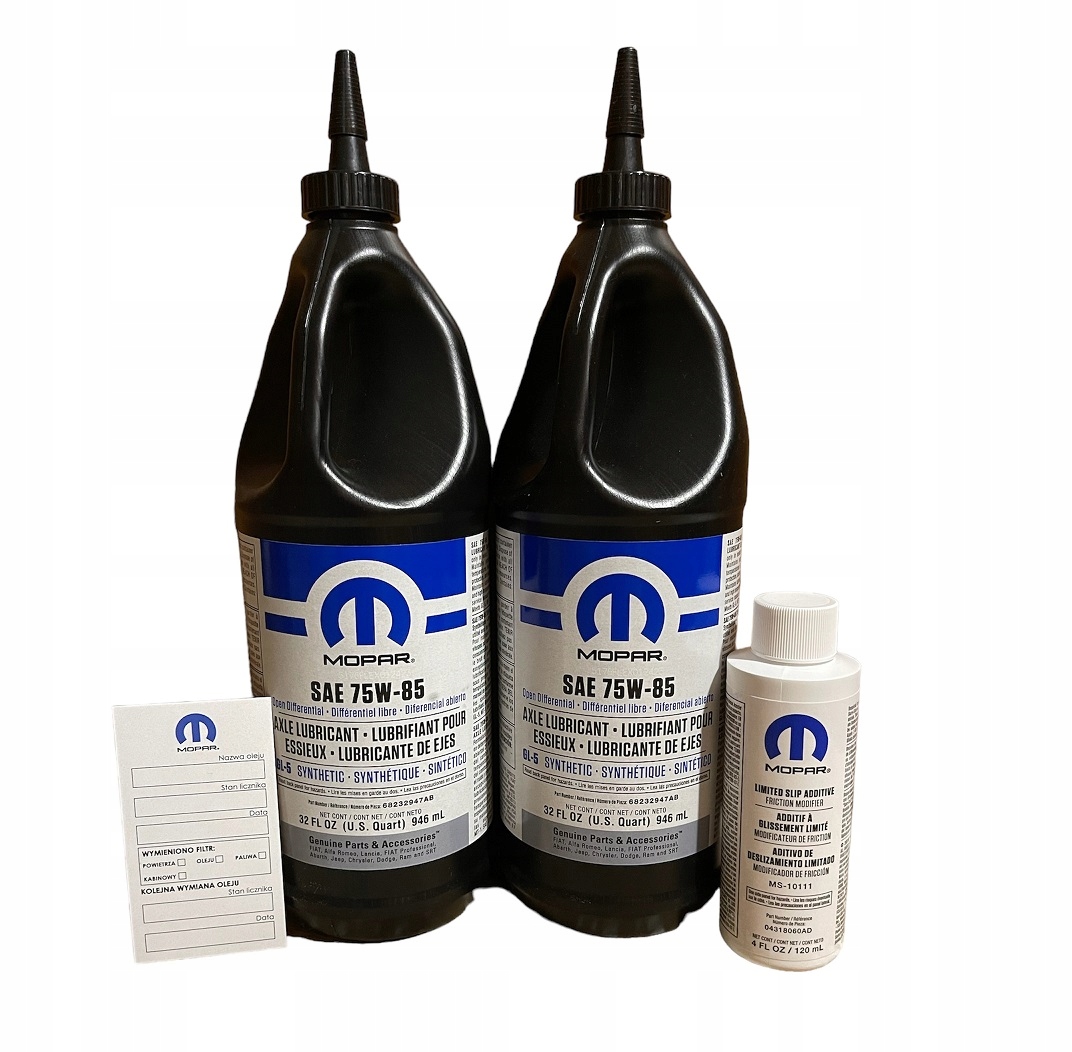 ZESTAW TYLNEGO MOSTU MOPAR 75W85 X2 + MOPAR LSD JEEP DODGE 4x4