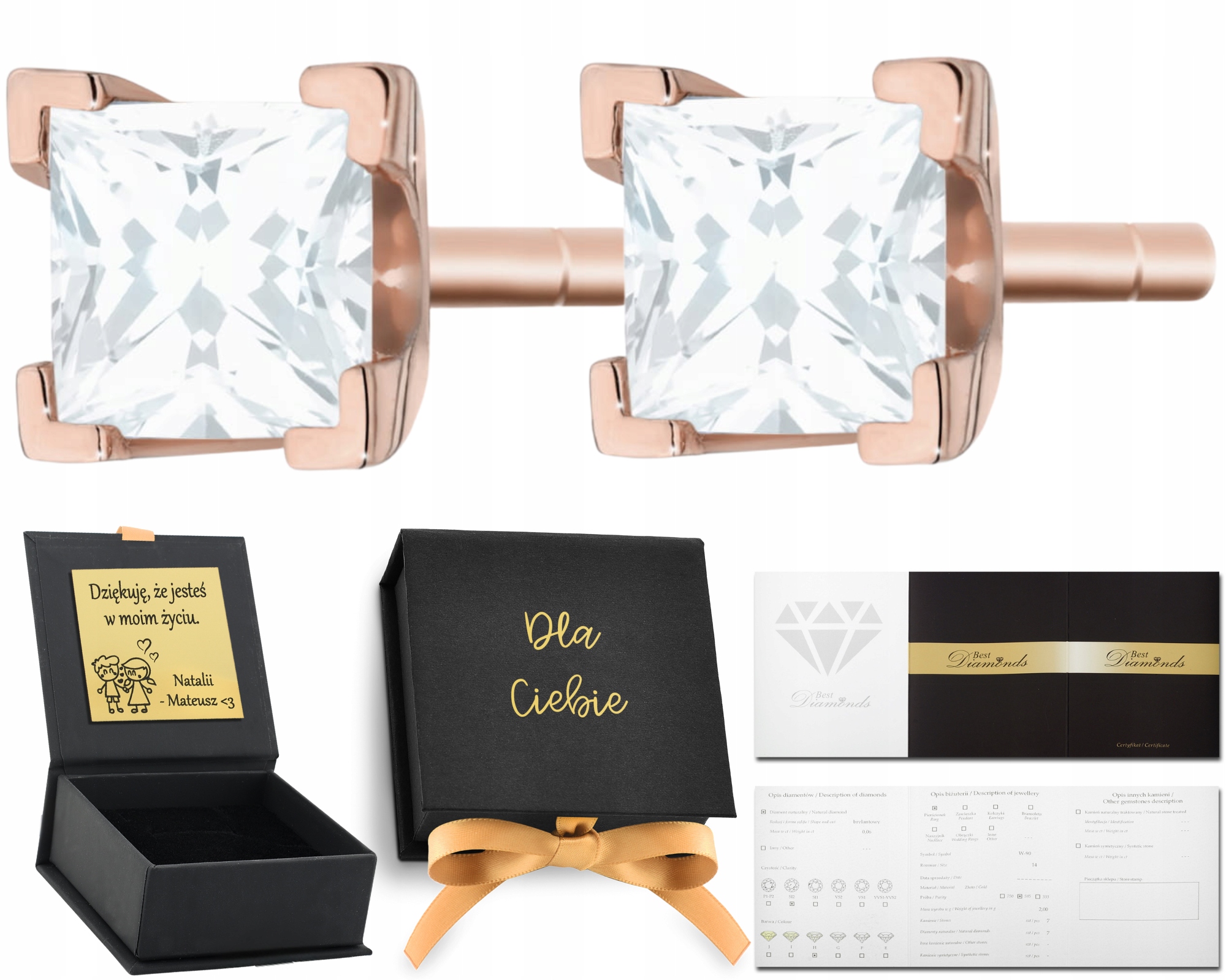 Náušnice Z Růžového Zlata S Brilianty 0,30 Ct