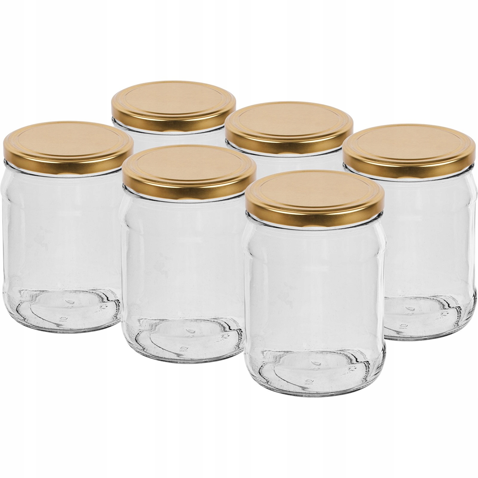 

6szt słoik 500ml złota zakrętka 0,5l Browin fi82