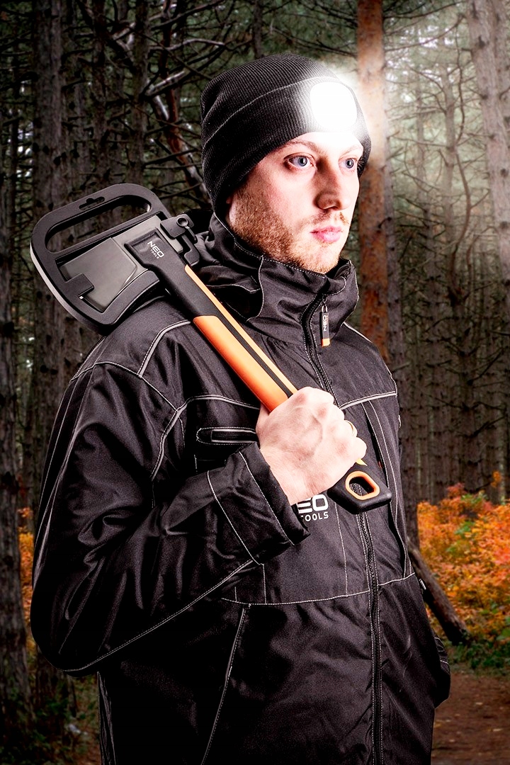 CZAPKA Z LATARKĄ LED ZIMOWA WĘDKARSKA MYŚLIWSKA Marka Neo Tools