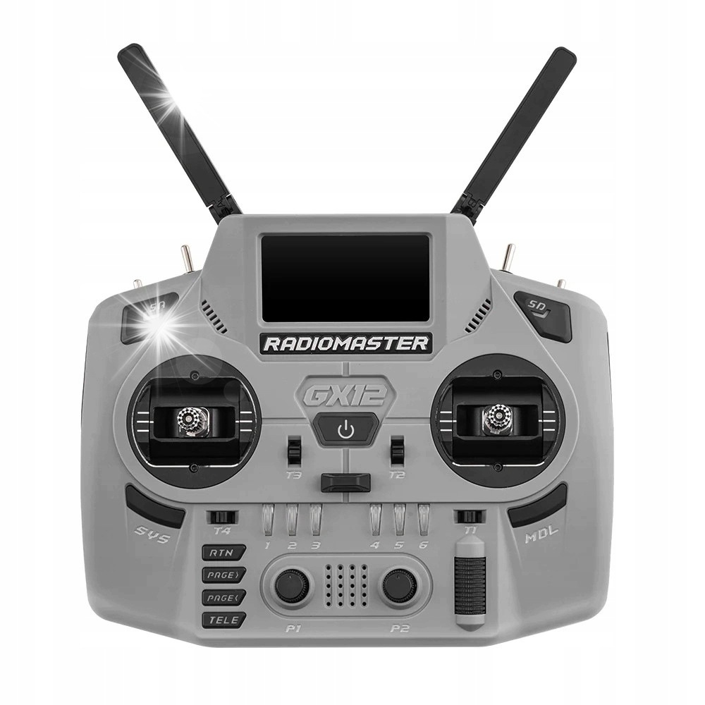 RadioMaster GX12 Crush Edition vysílač Elrs 2.4GHz 900MHz Šedý