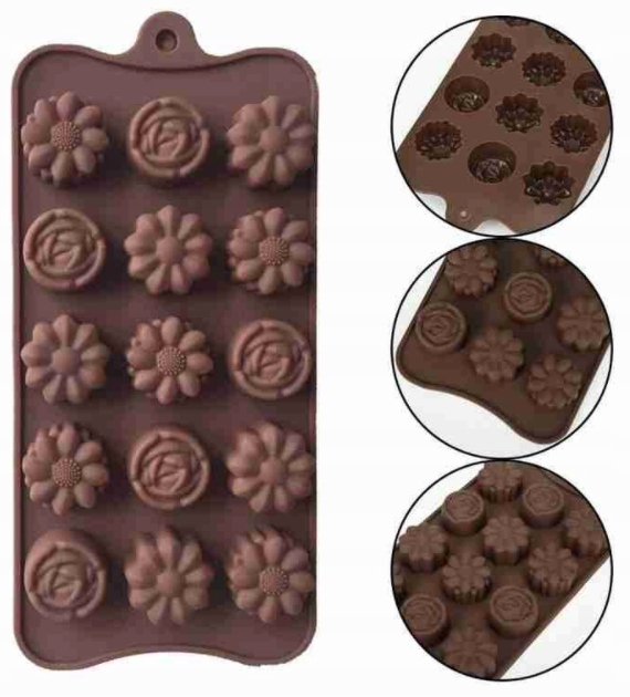 FORMA FOREMKA SILIKONOWA DO CZEKOLADY LODU PRALIN KWIATKI KWIATUSZKI