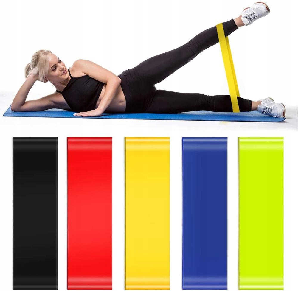 

Gumy Taśmy Do Ćwiczeń Fitness Zestaw 5 x Gum Taśm