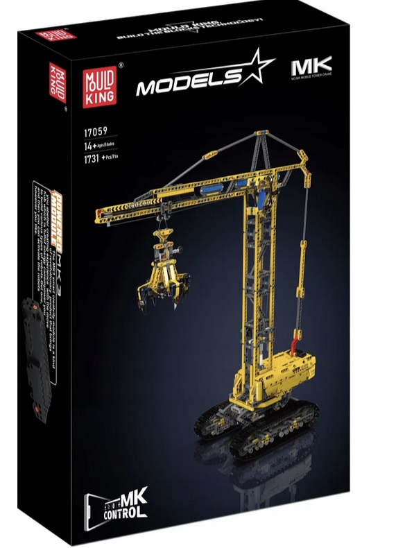MOLD KING 17059 BŪVKLEKTI MOBILAIS CRANE RC IZKLĀŠANAI Tipa celtniecības bloki