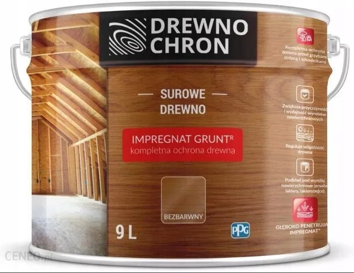 Drewnochron Impregnat bezbarwny Grunt R 4,5l