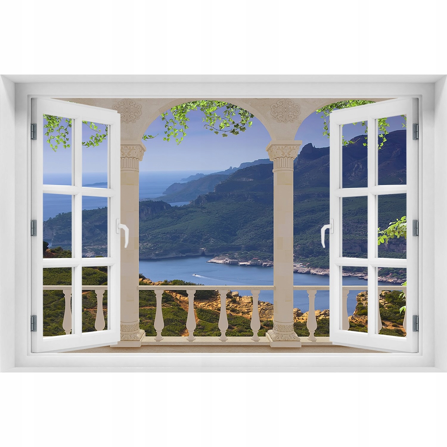 

Fotoobraz Naklejka ścienna 3D Okno Widok na zatokę