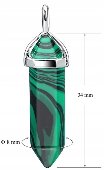 WISIOREK kamień MALACHIT naszyjnik prezent Waga 7 g