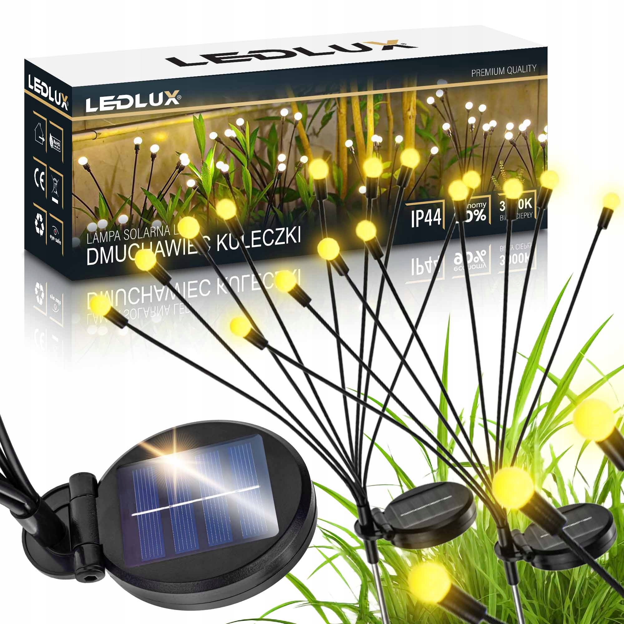 LAMPA SOLARNA OGRODOWA DRZEWKO DMUCHAWIEC LED FAJERWERKI