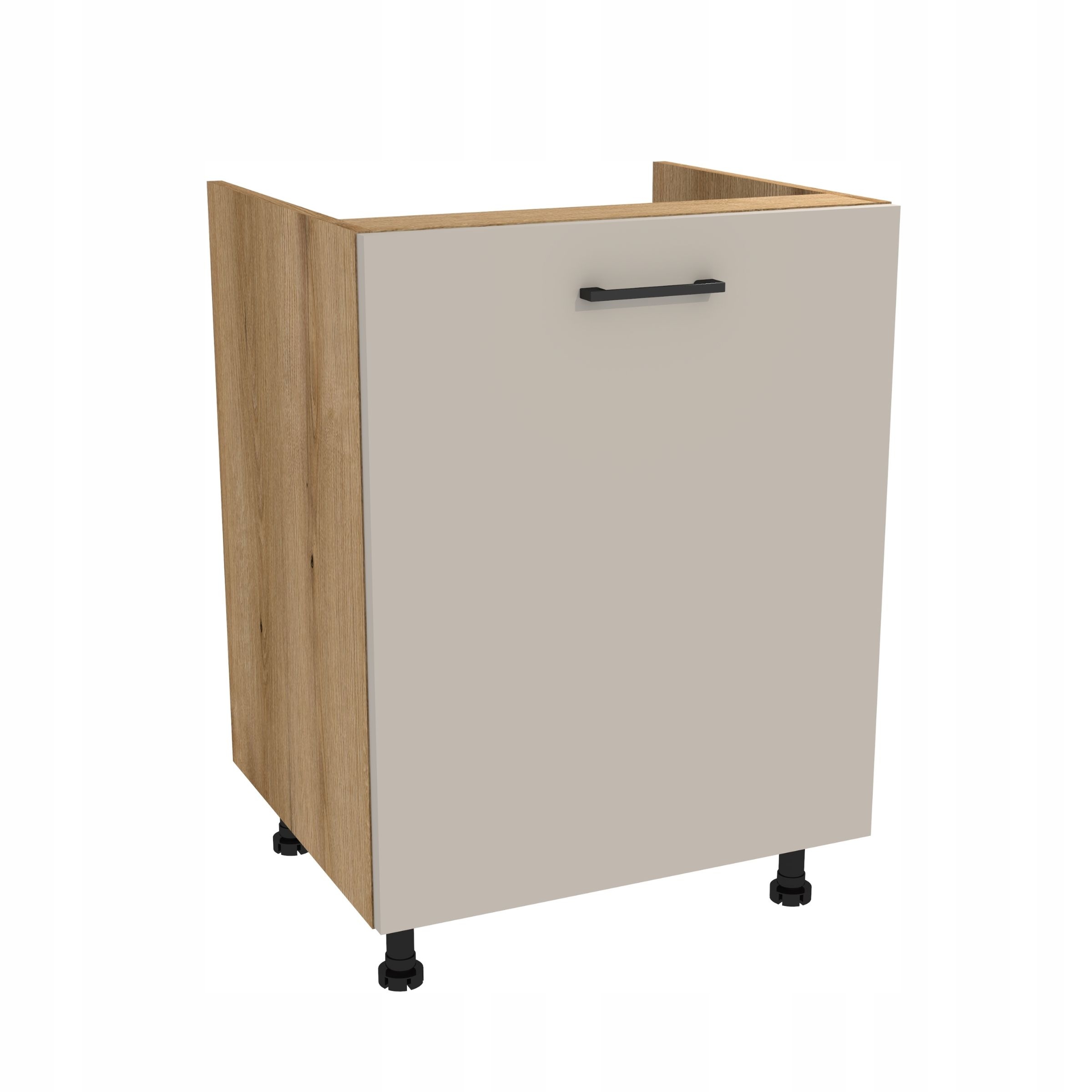 Spodná kuchynská skrinka pod umývadlo 60 Capri korpus Dub Evoke predná časť Kašmír Mat