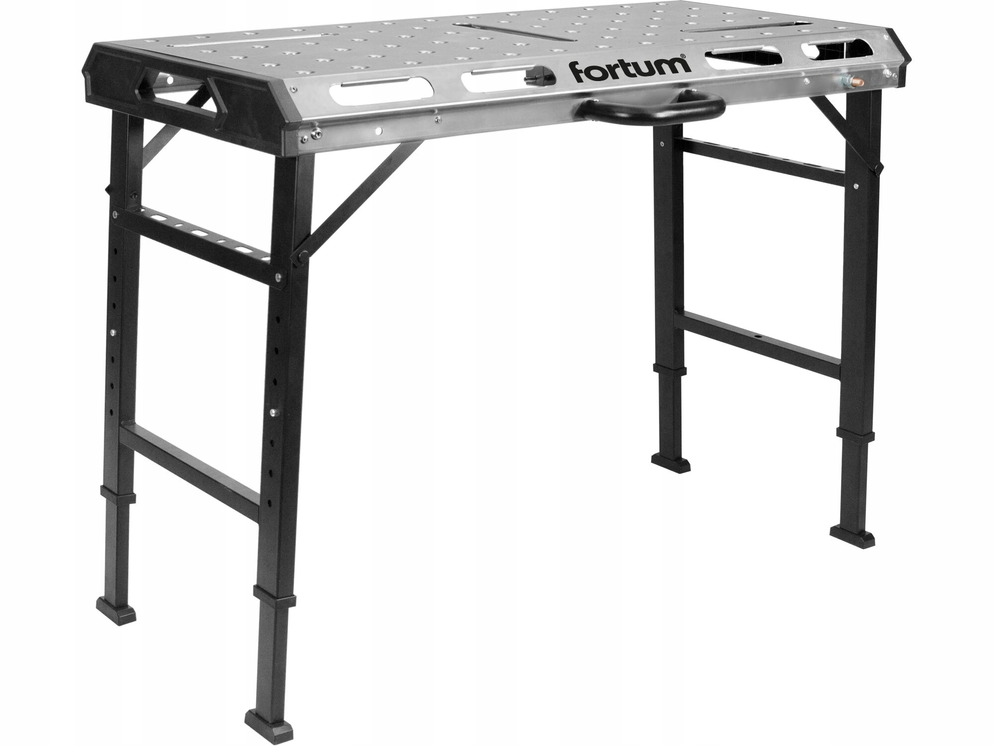 Stôl zvárací skladací, max. 454kg, hrúbka 2mm, 532x1068x705-930mm, fixačné