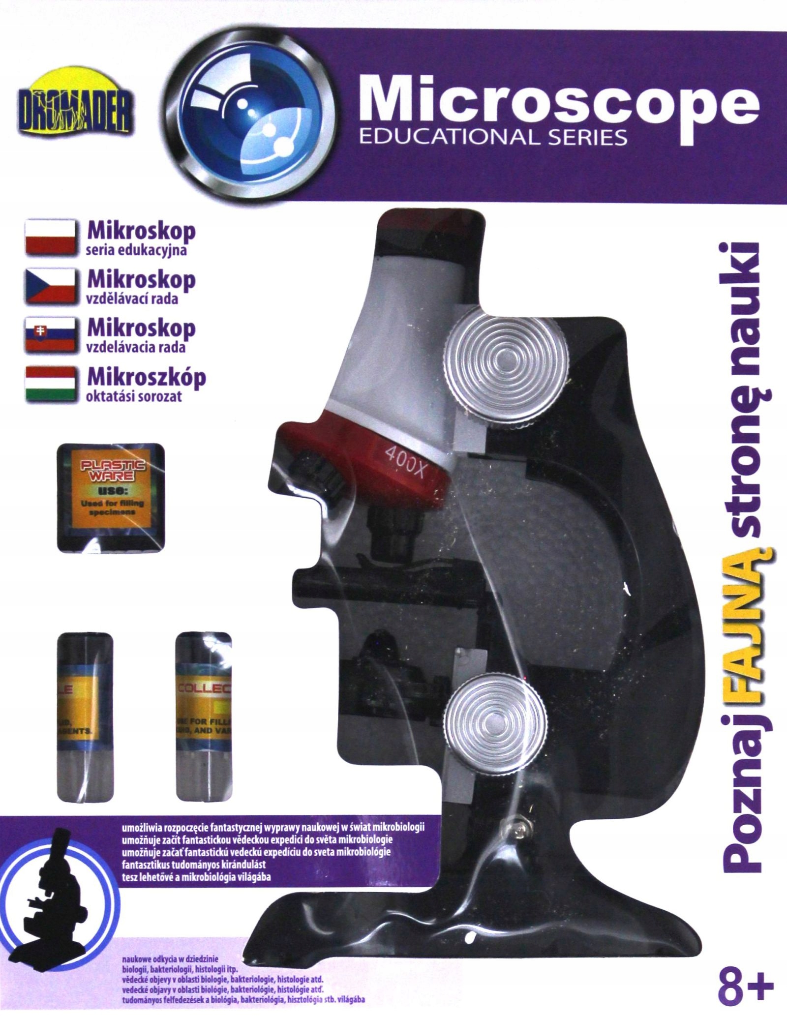 DROMADER MIKROSKOP 100, 400, 1200 X [ZABAWKA]