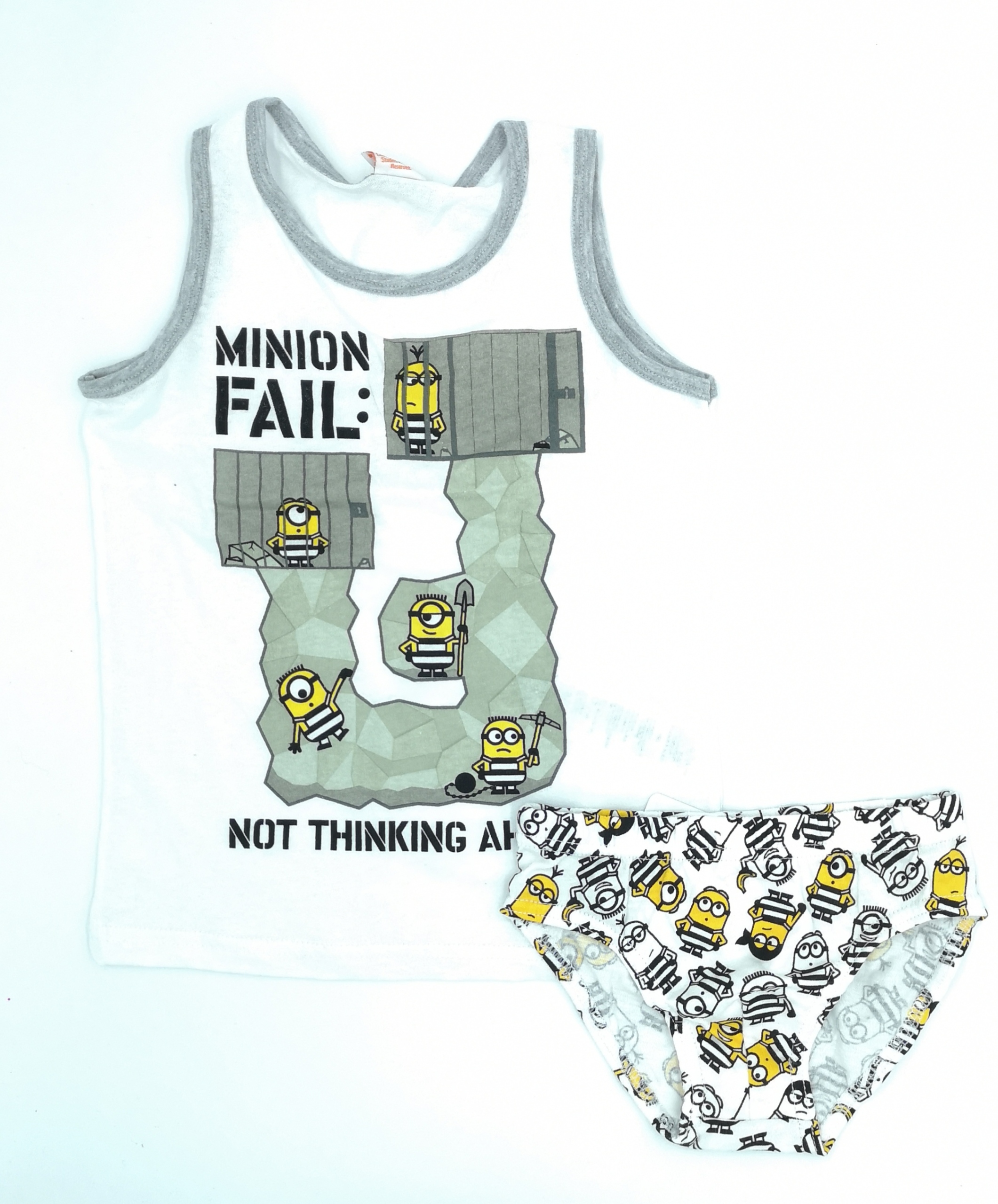 MINIONKI Komplet bielizny Majtki Koszulka 122