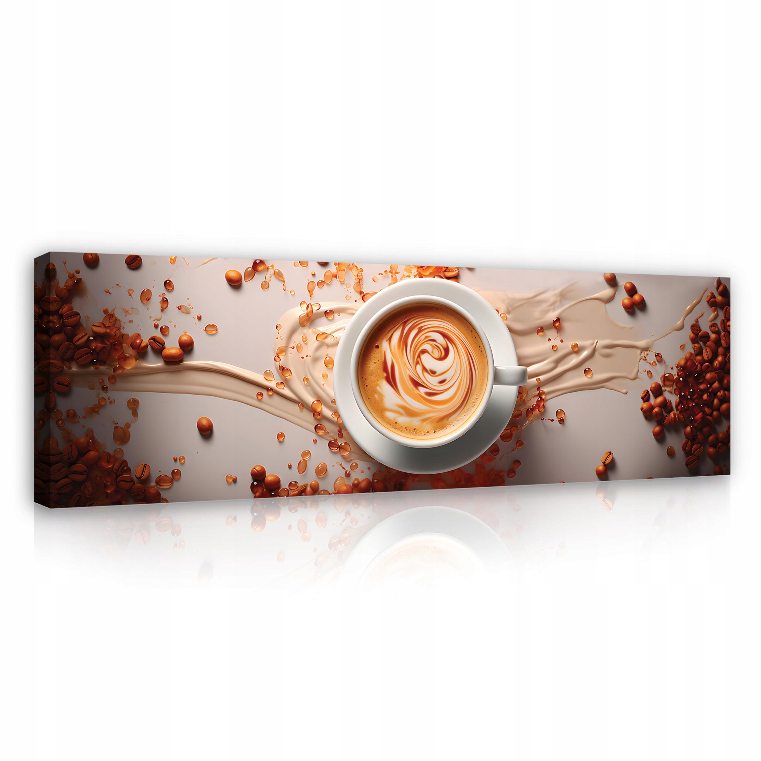 Obraz do kuchyně Káva Kuchyňský Moderní na plátno Stěna Velký 145x45