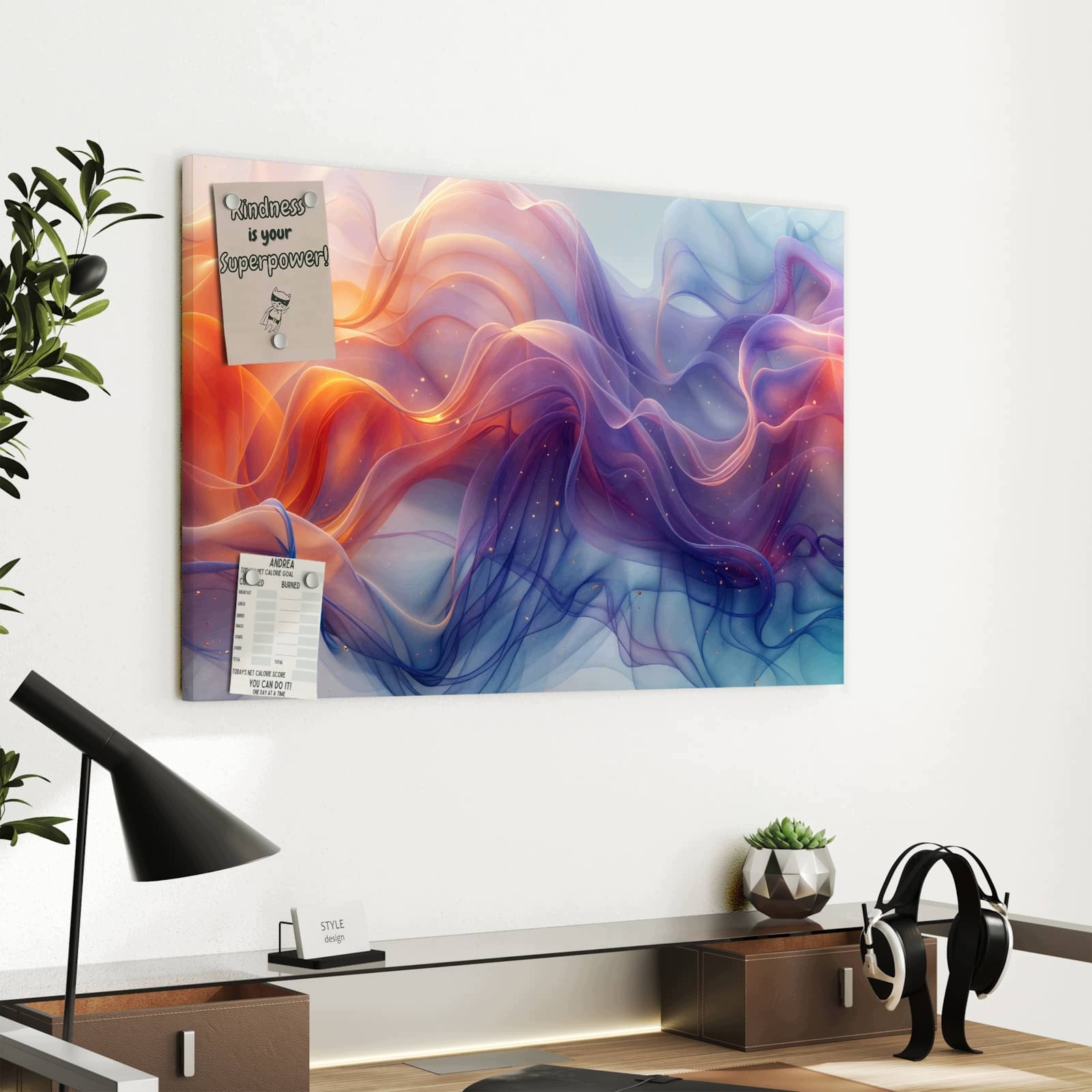 Magnetická tabule Vír barev 60 × 40 cm