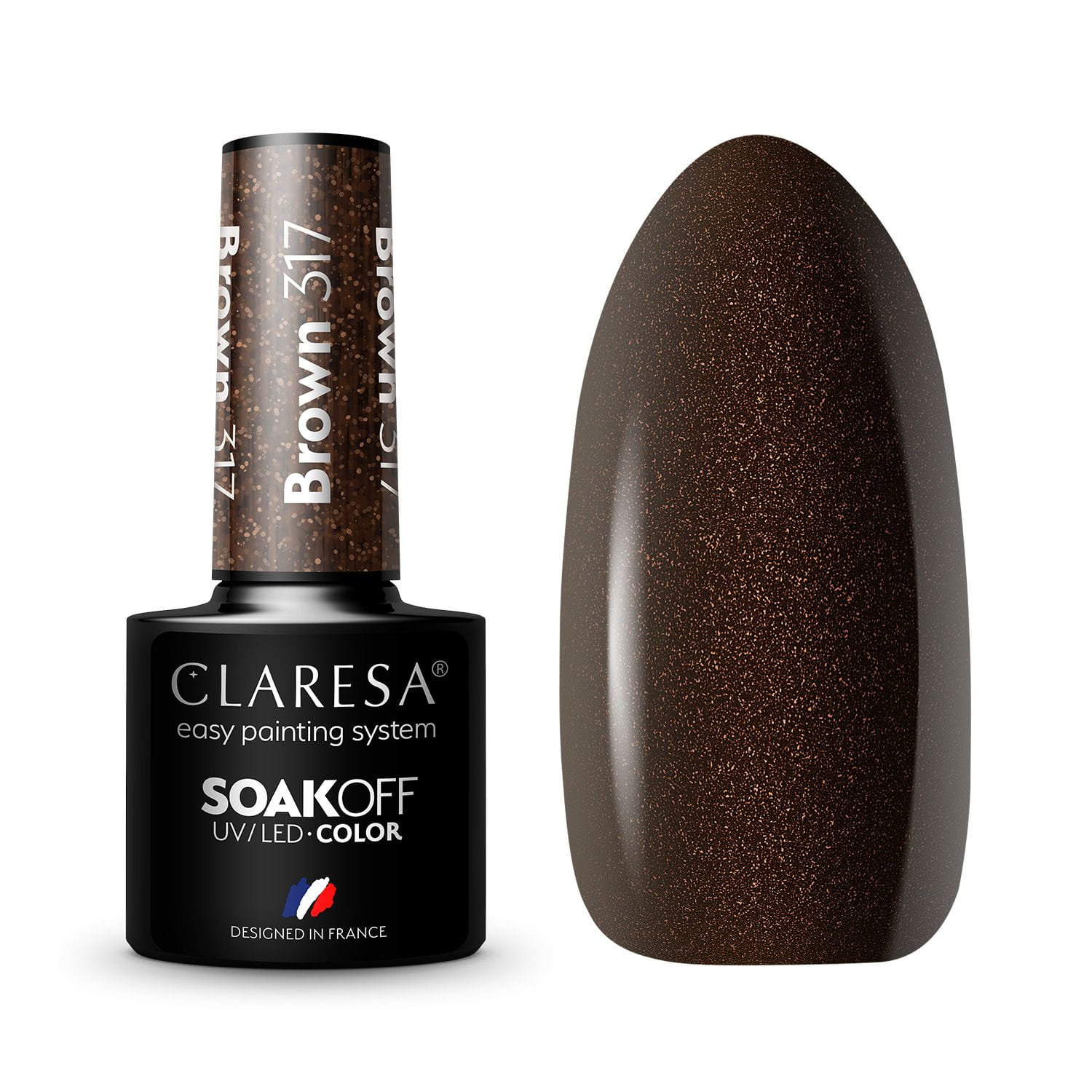 

Claresa Lakier hybrydowy Brown 317 5g