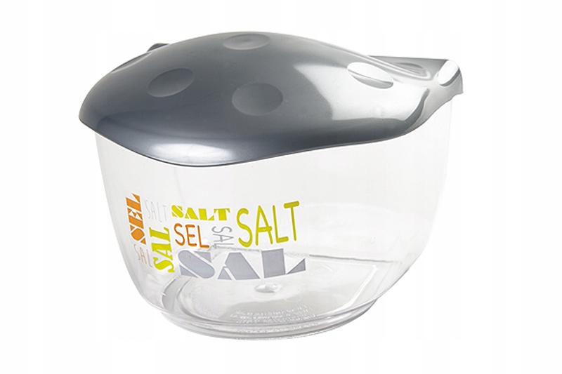 HEGA Solniczka, pojemnik na sól NAPISY 0.8 L - mix Młynek brak