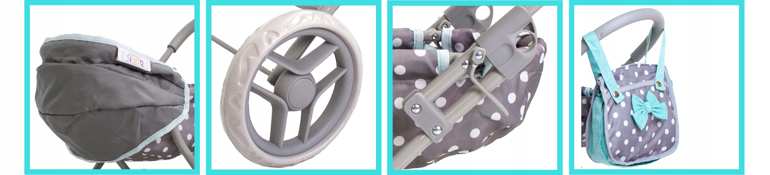 GŁĘBOKI WÓZEK dla lalek Doris gondola + TORBA Bohater brak