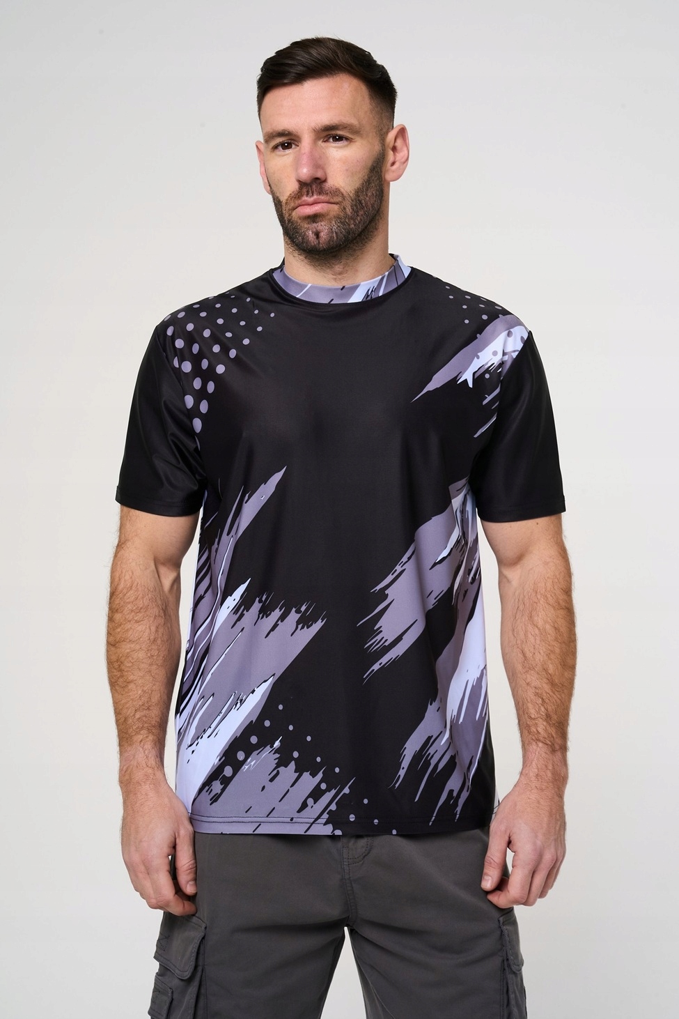 Tričko Pánské Sportovní Technické Černé Kam Velké Velikosti Velikost 3XL