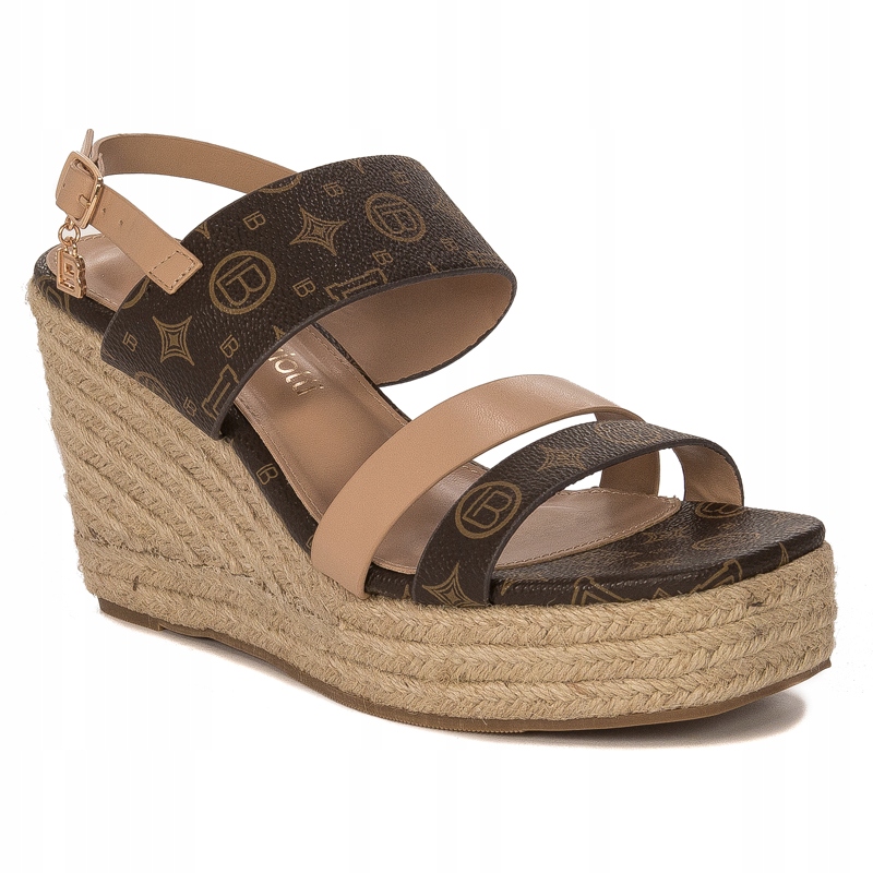 Sandały Laura Biagiotti 8161 Brown brązowe r.40