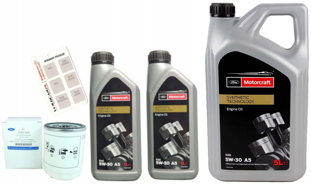 Filtr oleju + 5W30 Ford Custom Transit 2.0 EB TDCi