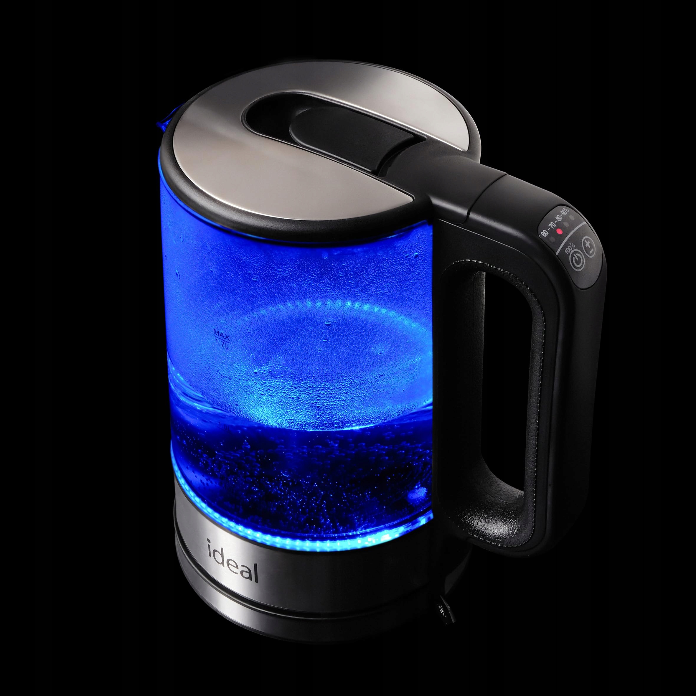 ELDOM Czajnik Szklany z Regulacją Temperatury 1,7L 2200W LED Filtr Kalku — miniatura 5