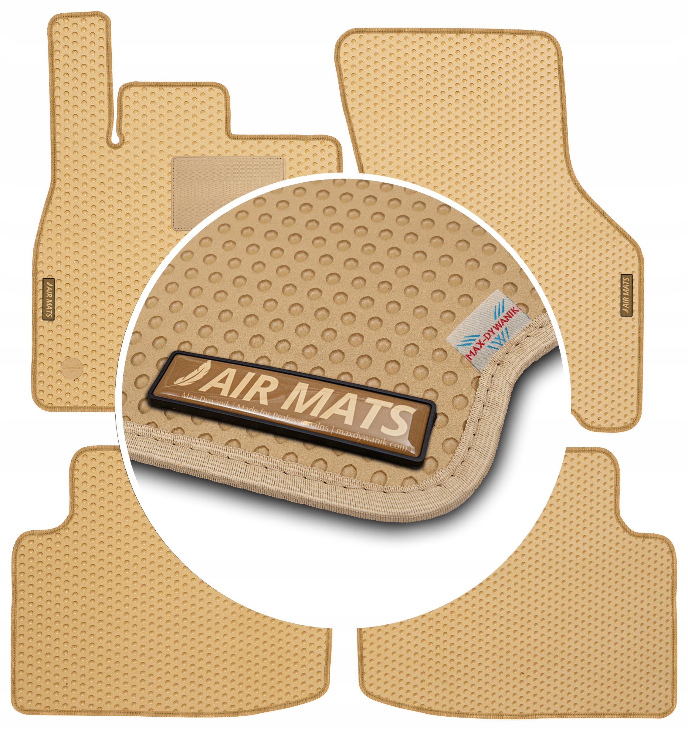Seat Leon IV eTSI 2020- Béžové gumové koberce Eva Air Mats