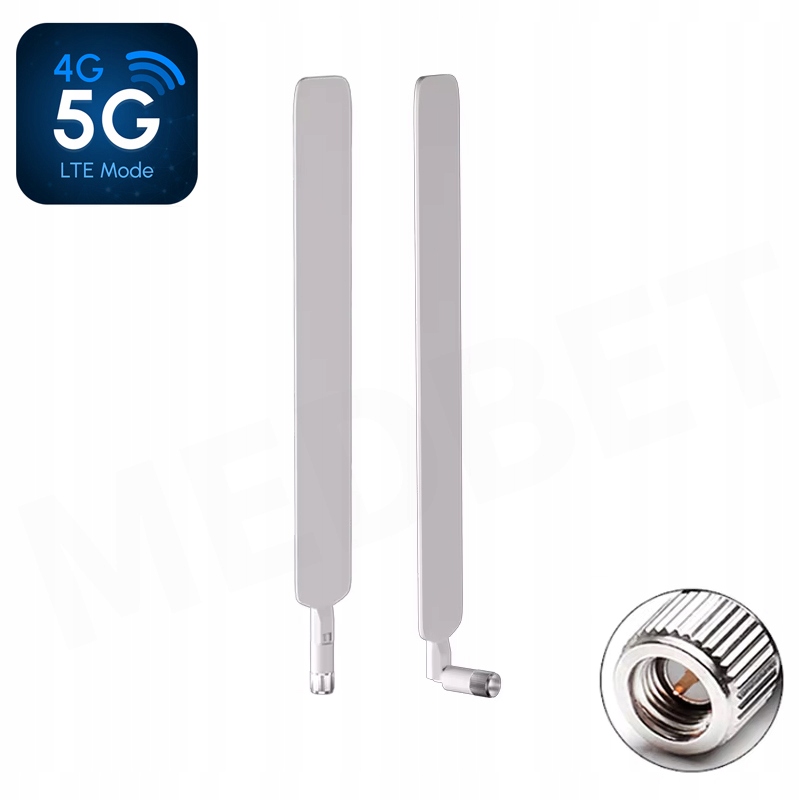 2 x MOCNE ANTENY DO MODEMÓW ROUTERÓW LTE 3G 4G 5G Wi-Fi 12 dBi WTYK SMA