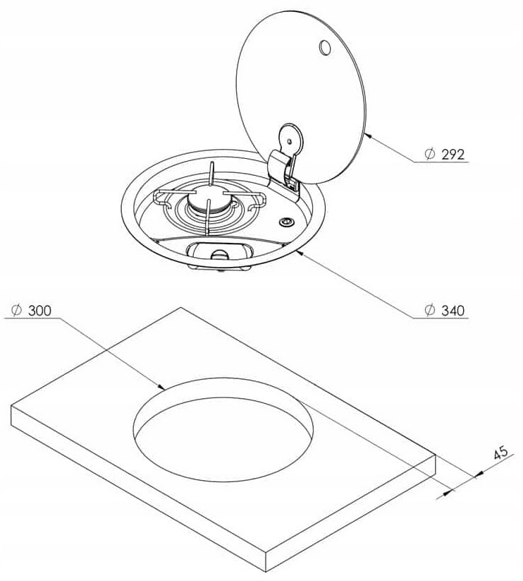 PLYTA GAZOWA KUCHENKA DO ZABUDOWY CAN FC1345 S Producent czesci CAN