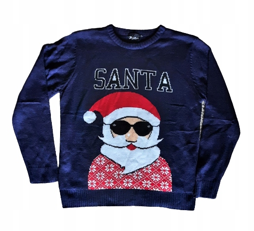 Sweter świąteczny z Mikołajem L Briatore