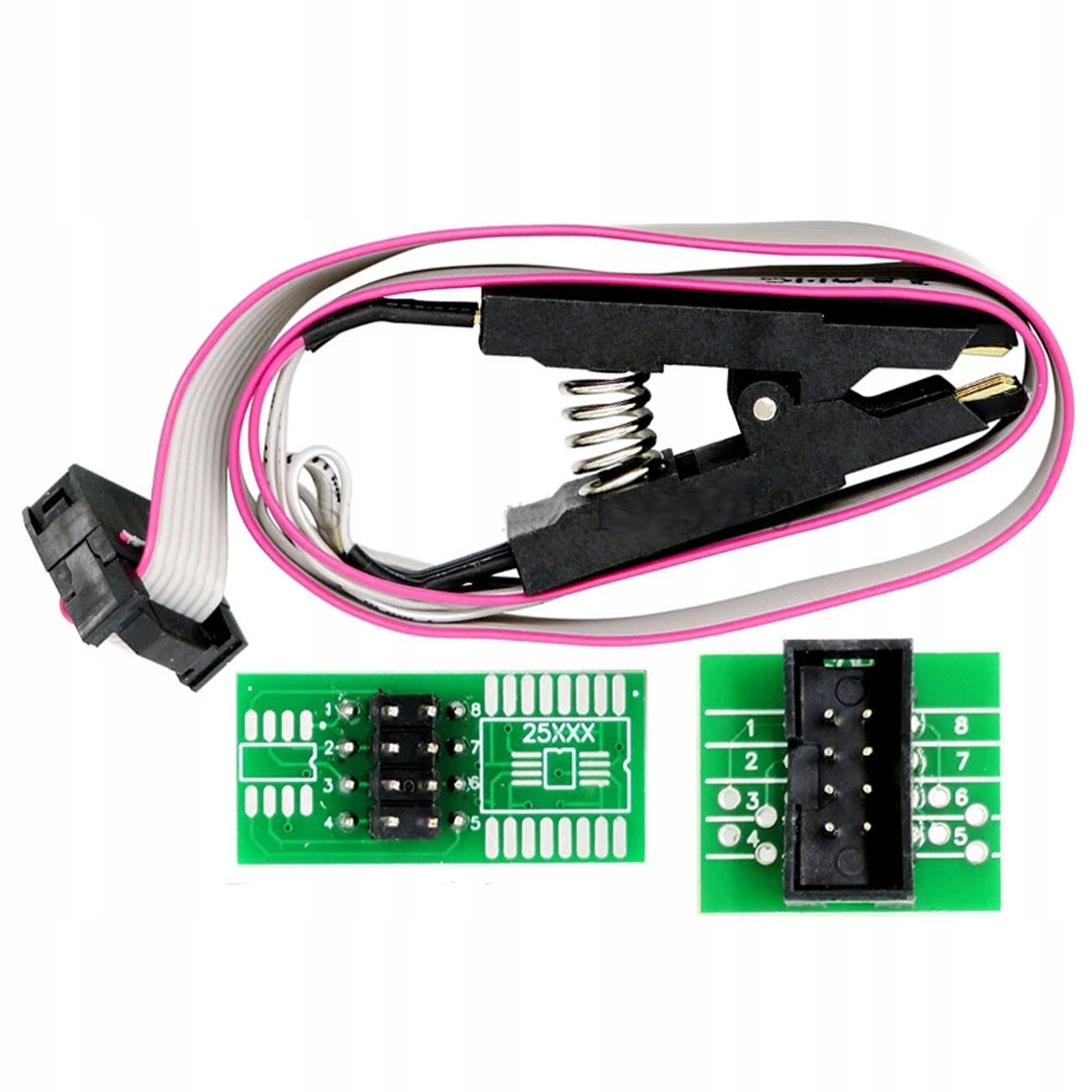 CH341A programator pamięci FLASH EEPROM 5V 1.8V adaptery i klips zestaw XL Marka inna