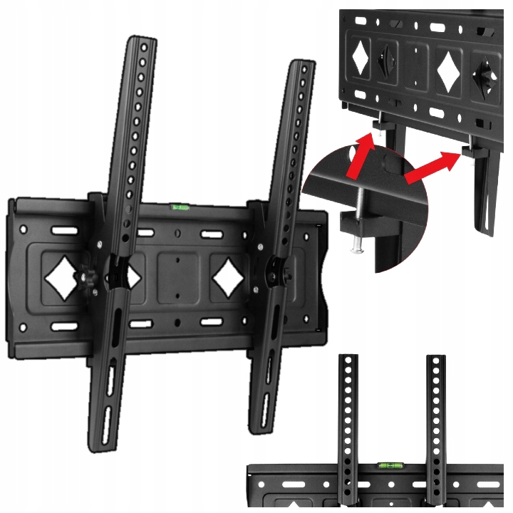 Uchwyt do Telewizora Mocny 80kg 25-80 cali Wieszak Tv Regulacja Pro