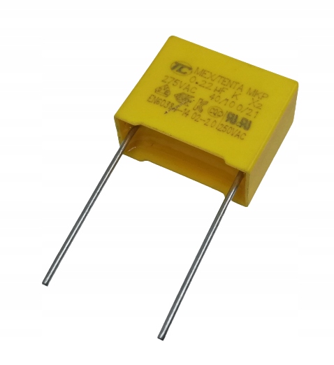 

Kondensator Mkp 220nF/275VAC r=15mm 2szt