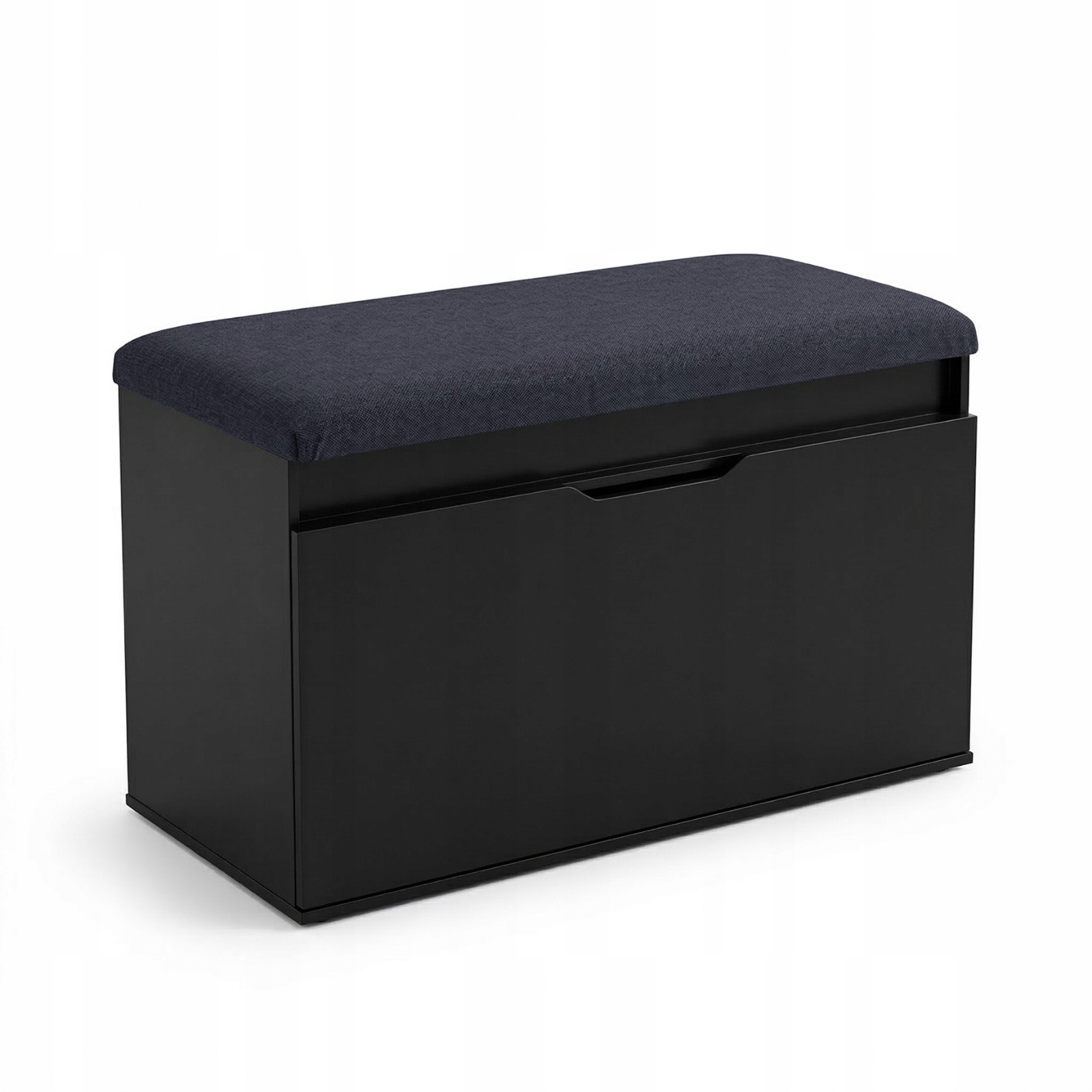 Skrinka Na Topánky S Sedadlom A Úložným Priestorom Mdf 80X50X35 CM Čierna