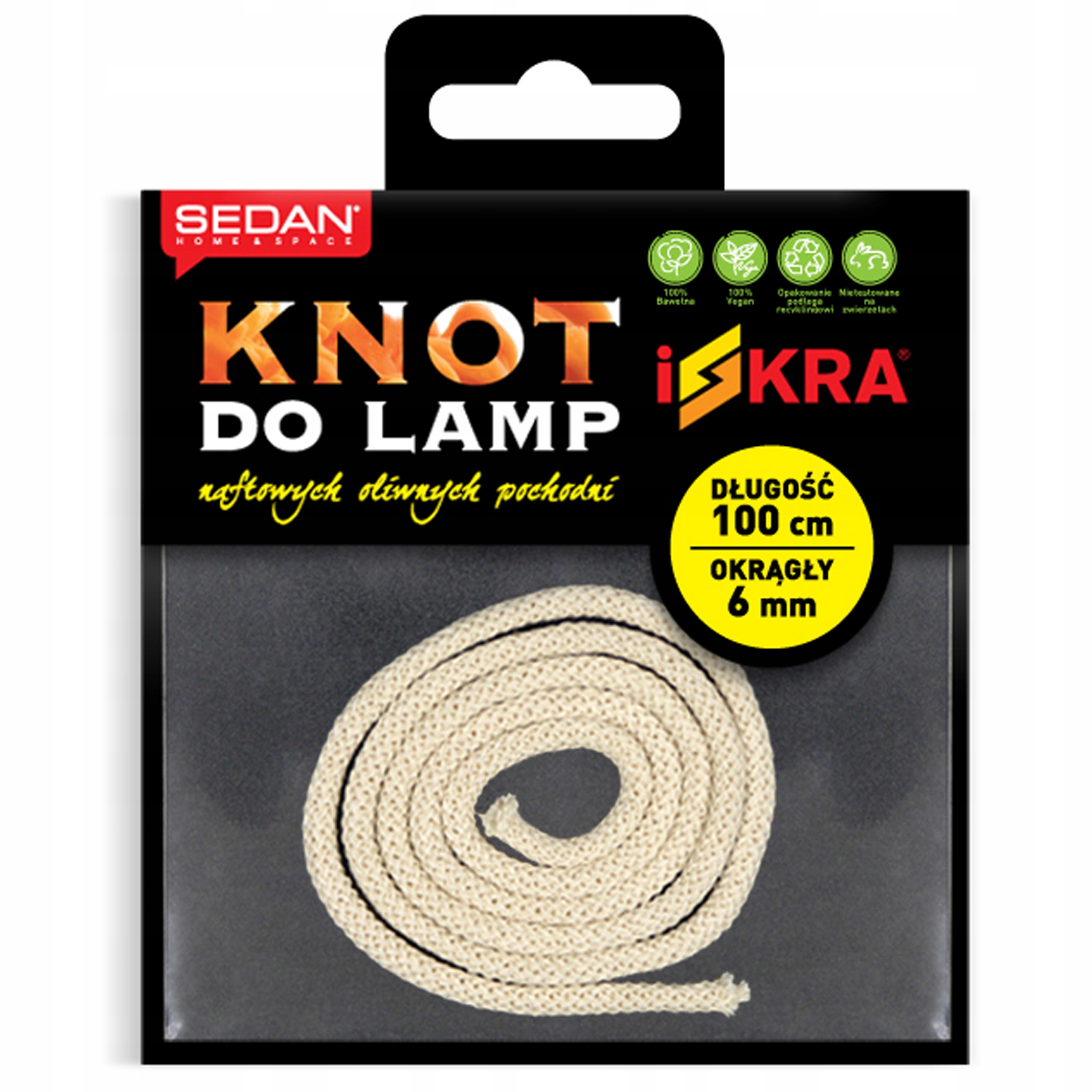 

Knot Do Lamp Naftowych Pochodni 6mm Okrągły 100 cm