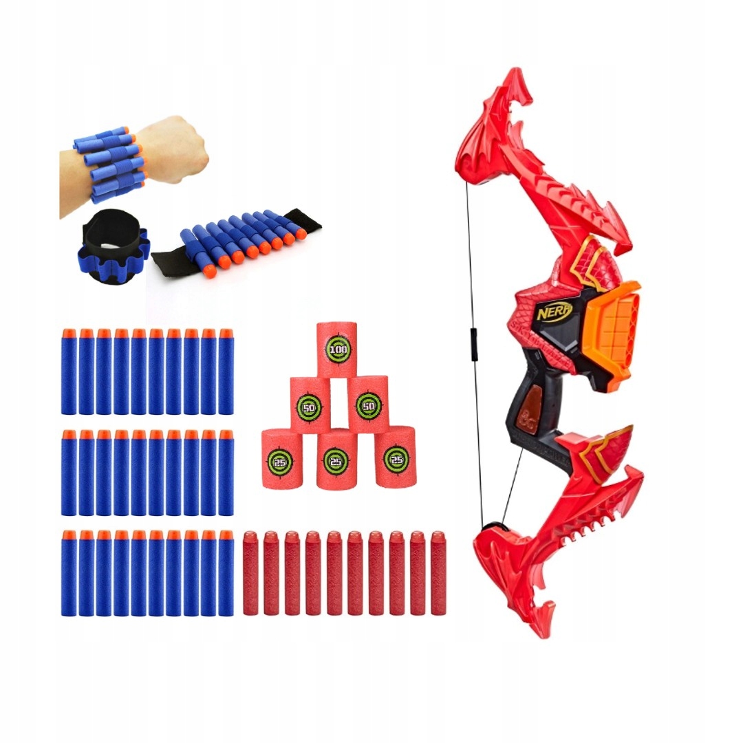 NERF ŁUK SKYBLAZE F0809 + 30 STRZ + OPASKA + CELE