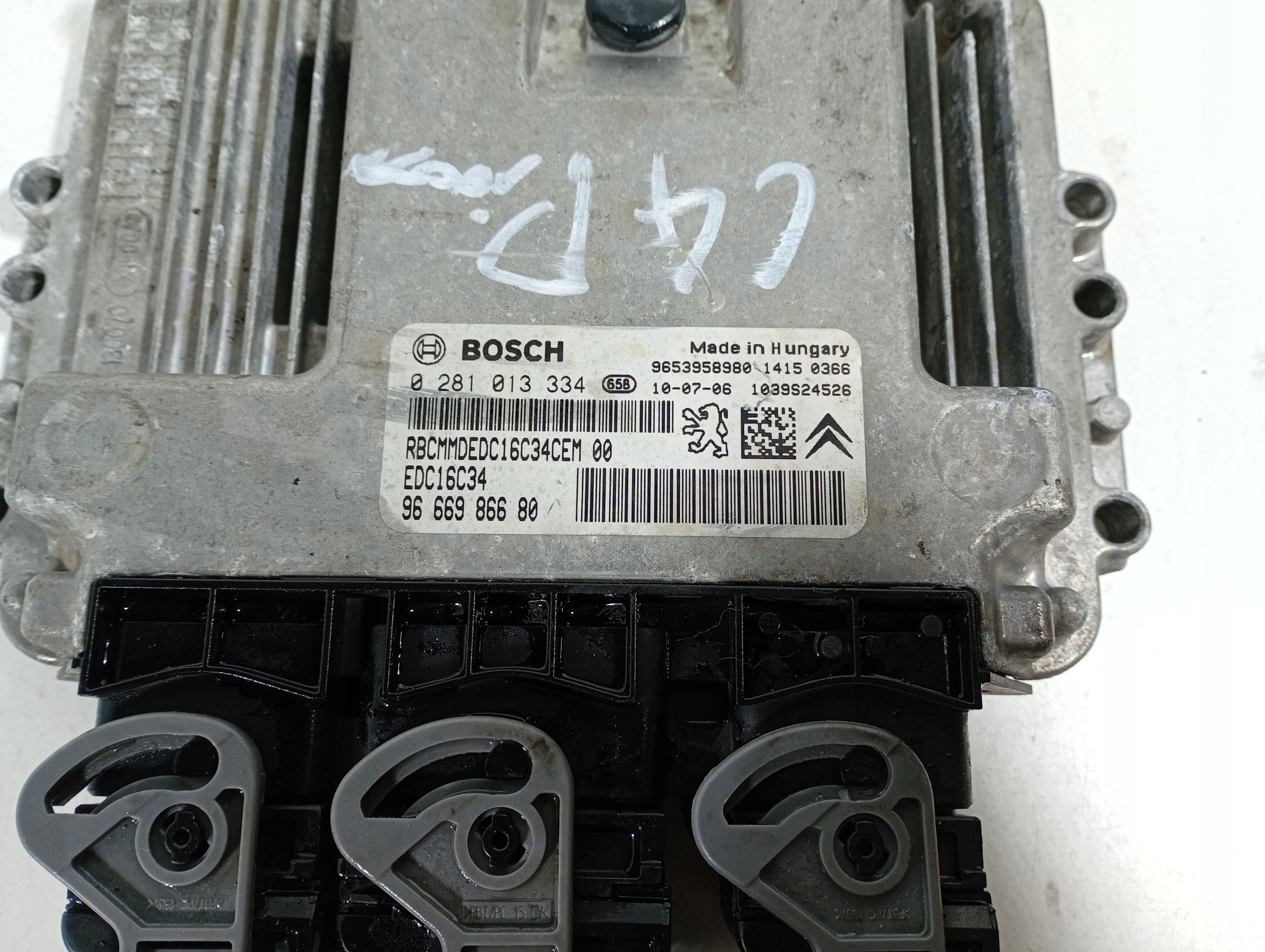 CITROEN C4 Picasso 07-13 computer control unit of the engine OE 9653958980