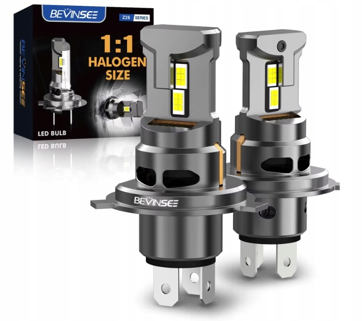 Žárovky H4 Led Bevinsee 6500K Xenon Dekodér Canbus 400% Silné