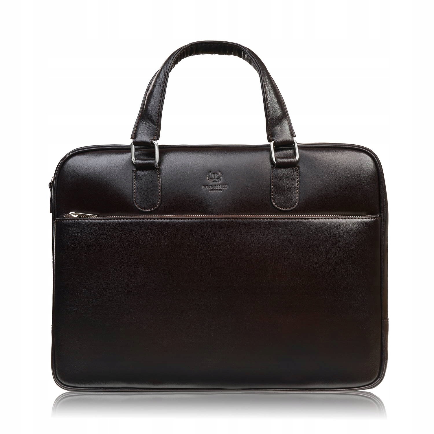 Pánská kožená taška na dokumenty městská hnědá módní Paolo Peruzzi