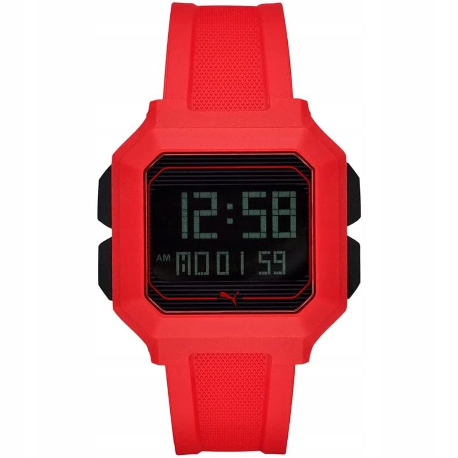 Pánské hodinky sportovní hodinky Puma Remix P5019 křemenný digitální červený